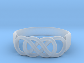 Double Infinity Ring 14.1 mm Size 3 in Clear Ultra Fine Detail Plastic