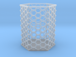 Large Honeycomb Pen Holder in Clear Ultra Fine Detail Plastic