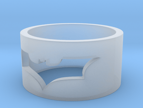 Batman Ring Size 10 in Clear Ultra Fine Detail Plastic
