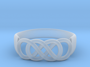 Double Infinity Ring 14.5mm Size3-0.5 in Clear Ultra Fine Detail Plastic