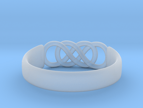 Double Infinity Ring 14.9mm Size4 in Clear Ultra Fine Detail Plastic