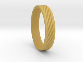 Hollow lines Ring in Tan Fine Detail Plastic