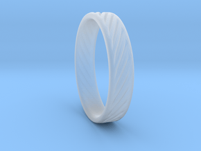 Hollow lines Ring in Clear Ultra Fine Detail Plastic