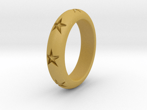 Ring Of Stars 14.1mm Size 3 in Tan Fine Detail Plastic