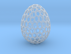 Honeycomb - Decorative Egg - 2.3 inch in Clear Ultra Fine Detail Plastic
