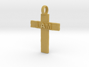 Cross I AM in Tan Fine Detail Plastic