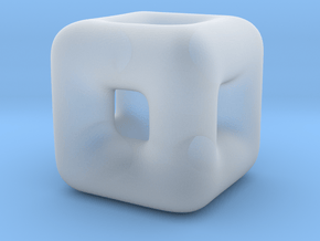 DRAW geo - cube in Clear Ultra Fine Detail Plastic