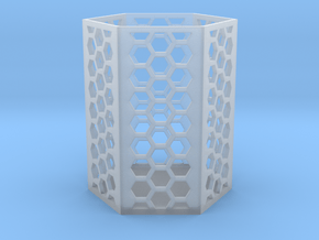 Large Honeycomb Pen Holder (Ver.2) in Clear Ultra Fine Detail Plastic