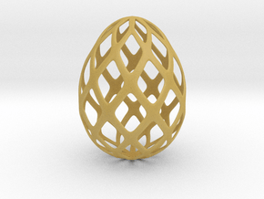 Trellis - Decorative Egg - 2.3 inches in Tan Fine Detail Plastic