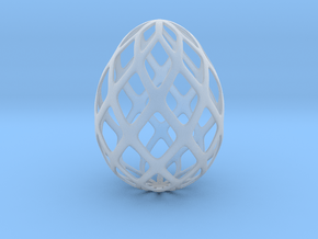Trellis - Decorative Egg - 2.3 inches in Clear Ultra Fine Detail Plastic