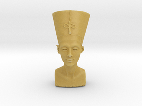 Original Egyptian Queen Nefertiti bust 3D scanned. in Tan Fine Detail Plastic