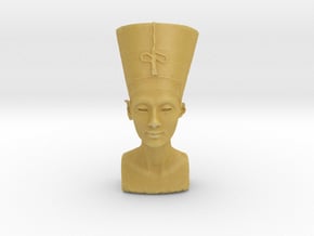 Original Egyptian Queen Nefertiti bust 3D scanned. in Tan Fine Detail Plastic