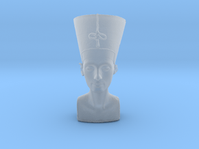 Original Egyptian Queen Nefertiti bust 3D scanned. in Clear Ultra Fine Detail Plastic