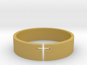 Cross Ring Size 10 in Tan Fine Detail Plastic