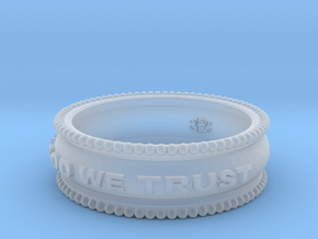 size 7 In God We Trust band in Clear Ultra Fine Detail Plastic