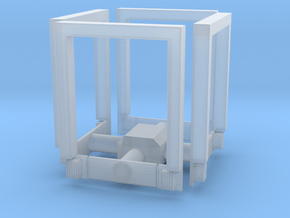 4pkg - 8x10 Roll Up Door; Open w/Leveler - Surface in Clear Ultra Fine Detail Plastic