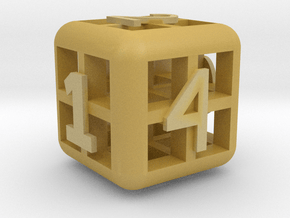 The Big Weird Dice in Tan Fine Detail Plastic