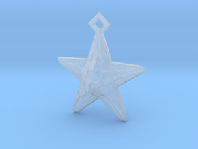 Stylised Sea Star Pendant in Clear Ultra Fine Detail Plastic