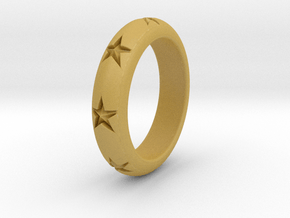 Ring Of Stars 14.5mm Size 3 0.5 in Tan Fine Detail Plastic