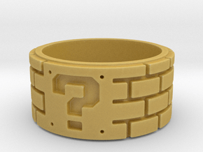Mario Ring Size 8 in Tan Fine Detail Plastic