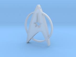 Star Trek Pendant in Clear Ultra Fine Detail Plastic