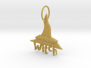 Witch Key Chain by Graphic Glee in Tan Fine Detail Plastic