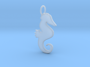 Seahorse pendant in Clear Ultra Fine Detail Plastic