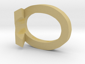 10 3D Monogram Pendant in Tan Fine Detail Plastic
