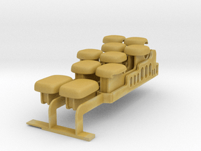 Top-four notes set for Drop-on Jankó Piano Adaptor in Tan Fine Detail Plastic