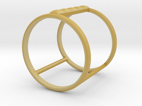 Model Double Ring B in Tan Fine Detail Plastic