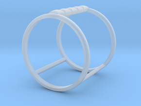 Model Double Ring B in Clear Ultra Fine Detail Plastic