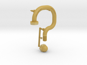 Punctuation - Question Mark in Tan Fine Detail Plastic