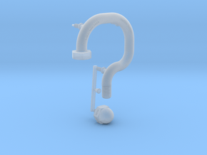 Punctuation - Question Mark in Clear Ultra Fine Detail Plastic