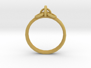 Ring for Joanne, Size H 1/2 in Tan Fine Detail Plastic