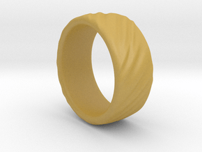Canvas Ring - 20mm in Tan Fine Detail Plastic