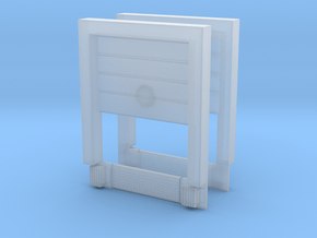 2pkg - 8X10 Roll Up Door; Partial - w/Leveler - Su in Clear Ultra Fine Detail Plastic