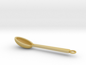 Spoon Pendant in Tan Fine Detail Plastic