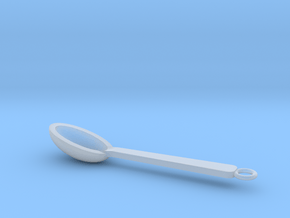 Spoon Pendant in Clear Ultra Fine Detail Plastic