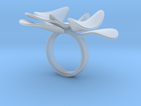 Petals ring - 20 mm in Clear Ultra Fine Detail Plastic