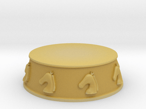 Chess Knight Base - 1 inch in Tan Fine Detail Plastic