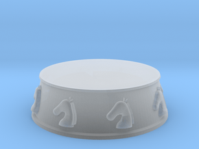 Chess Knight Base - 1 inch in Clear Ultra Fine Detail Plastic