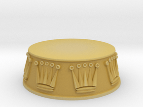 Chess Queen Base - 1 inch in Tan Fine Detail Plastic