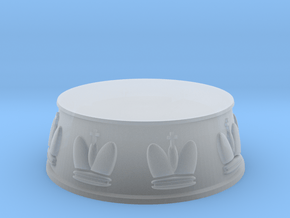 Chess King Base - 1 inch in Clear Ultra Fine Detail Plastic