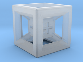 Fudge Dice Hypercube 1.5cm (D3) in Clear Ultra Fine Detail Plastic