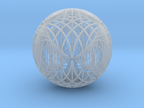 Epicycloid, 3 cusp sphere in Clear Ultra Fine Detail Plastic
