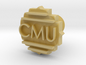 CMU Cufflink in Tan Fine Detail Plastic