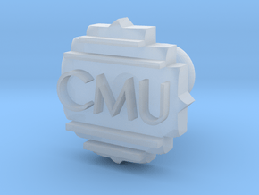 CMU Cufflink in Clear Ultra Fine Detail Plastic