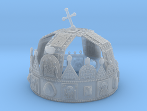 Hungarian Holy Crown - half scale in Clear Ultra Fine Detail Plastic