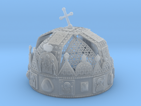 Hungarian Holy Crown with net - half scale in Clear Ultra Fine Detail Plastic
