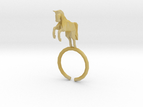 Horse Ring in Tan Fine Detail Plastic